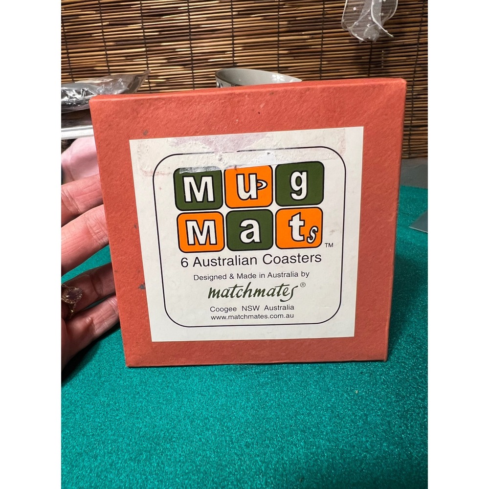 Matchmates Set of 6 Kangaroo Coasters Australian Blackwood Wood